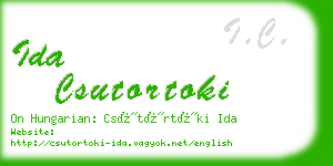 ida csutortoki business card